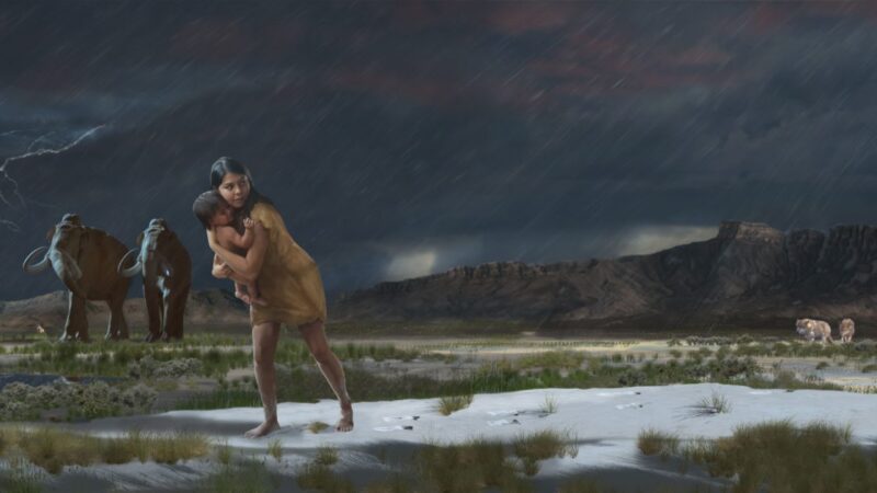 Najduže praistorijsko putovanje-fosilni tragovi stopala majke koja nosi dete