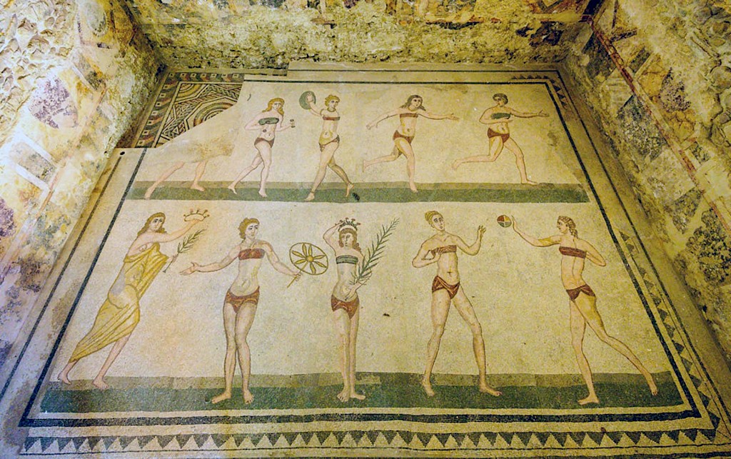 Rimske devojke u bikiniju-čuveni mozaik iz vile Vila Romana del Casale